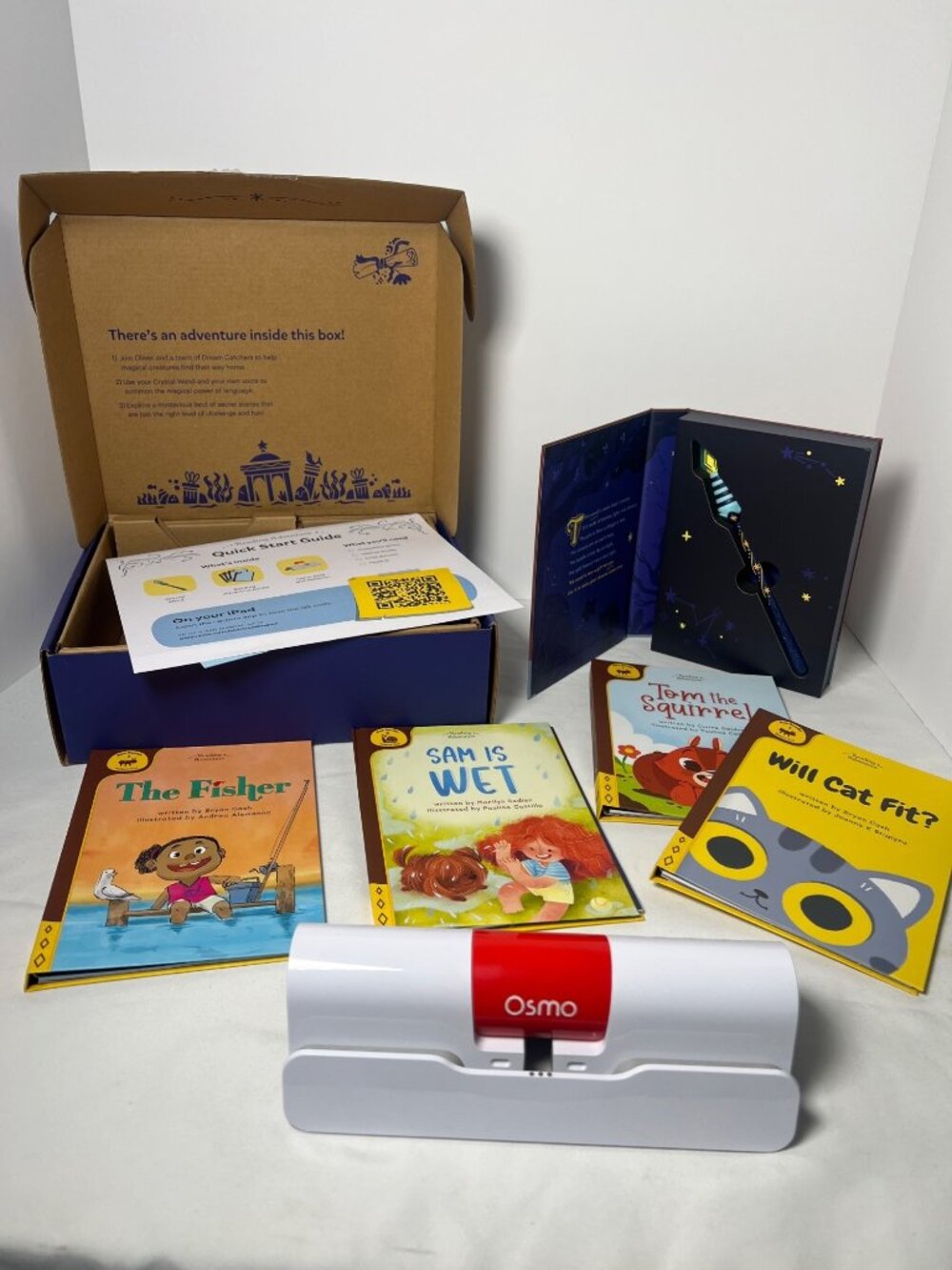 Osmo Reading Adventure Starter Kit With 5 Books Wand & Base For iPad Learning